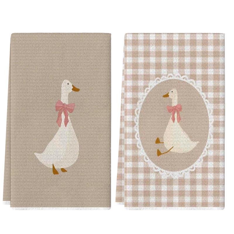 Home Textiles Towel - 2Pcs, Cute Duck Kitchen Towels, 40Cm*60Cm