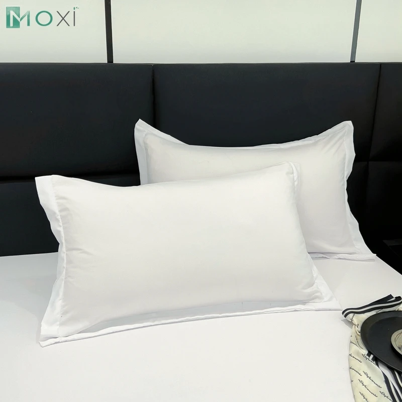 Home Textiles Bedding - Washed Cotton Solid Color Pillowcase 48*74cm