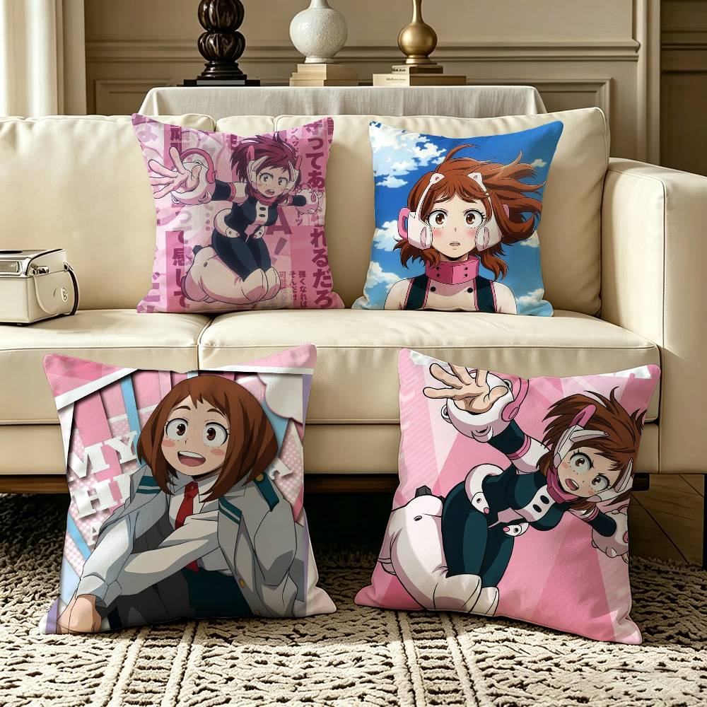 Japanese Home Textiles - Ochaco Uraraka Japanese Anime Square Double-Sided