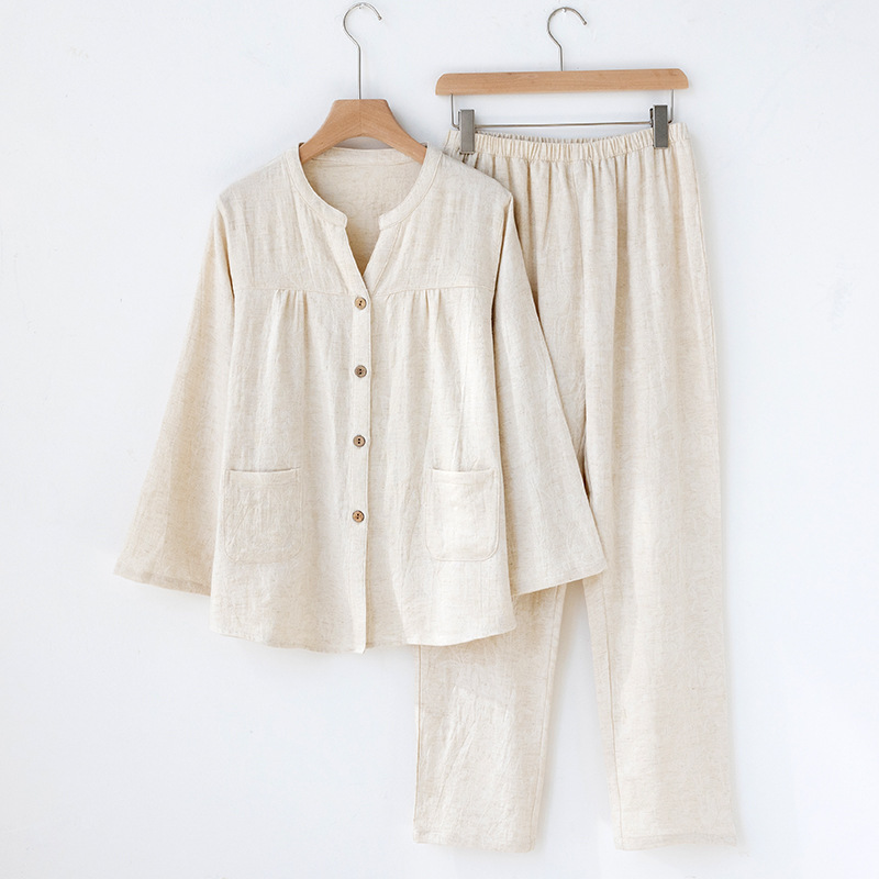 Home Textiles Store - Japanese Style Women's V Neck Pajamas