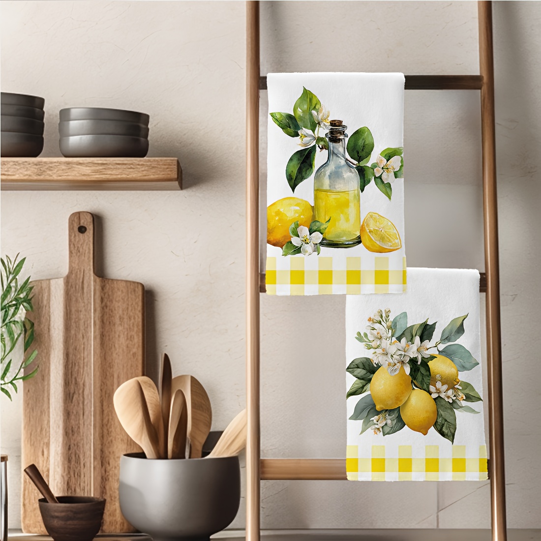 2pcs, lemon floral pattern kit - đánh giá và giá Home Textiles Towel