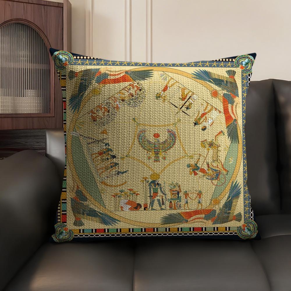 Egypt Pharaoh Pattern Pillow C - đánh giá và giá Home Textiles Egypt