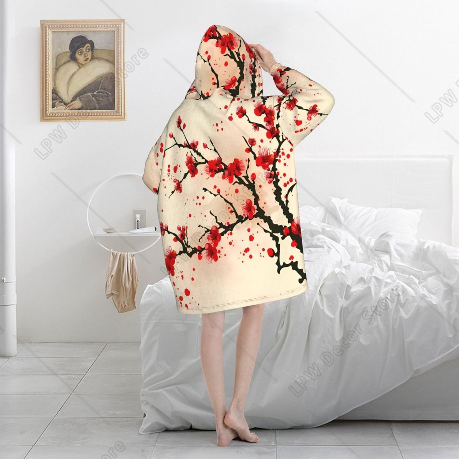 Red Cherry Blossom Wearable Bl - đánh giá và giá Japanese Home Textiles