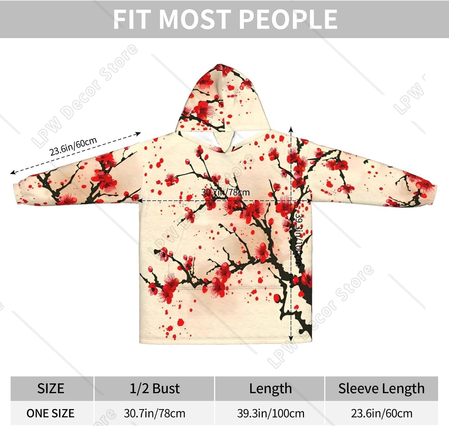 Red Cherry Blossom Wearable Bl - đánh giá và giá Japanese Home Textiles