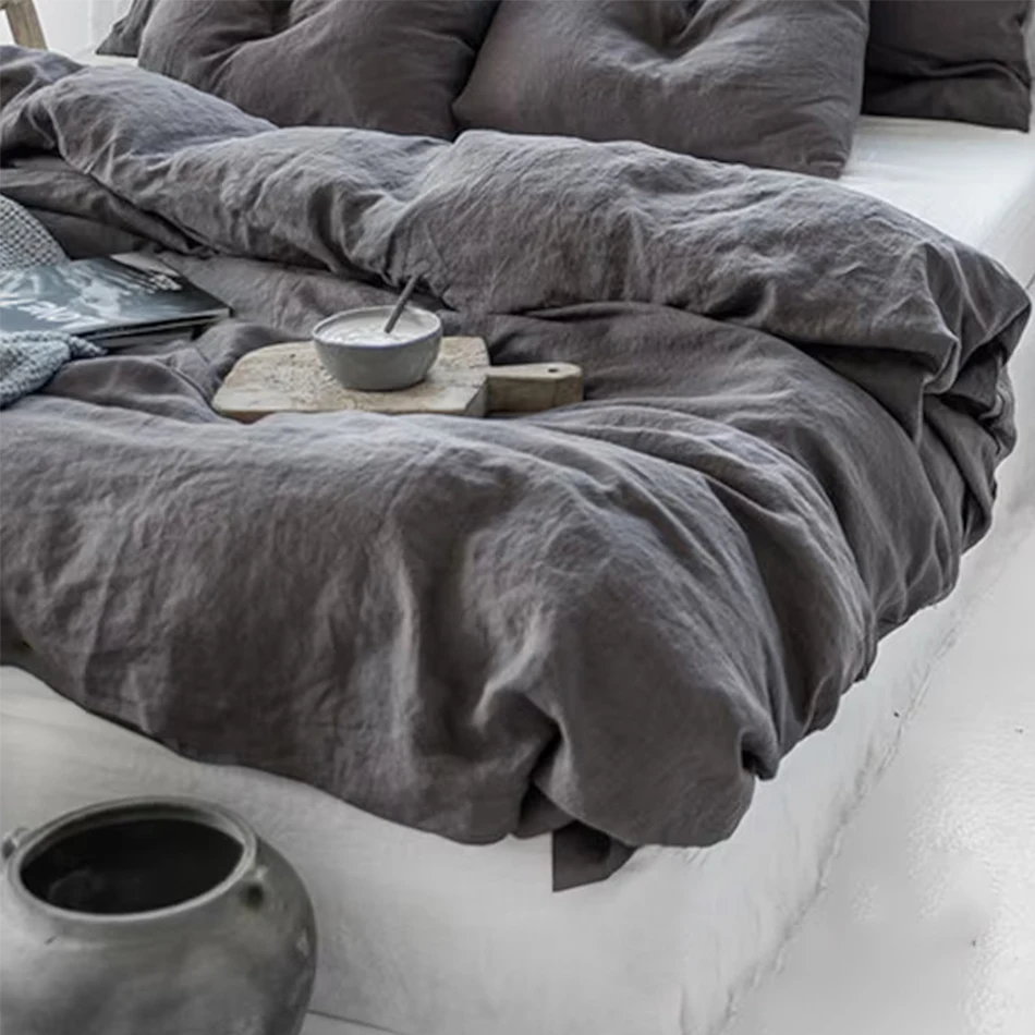 100% Linen Bed Duvet Cover Sto - đánh giá và giá Home Textiles Bedding