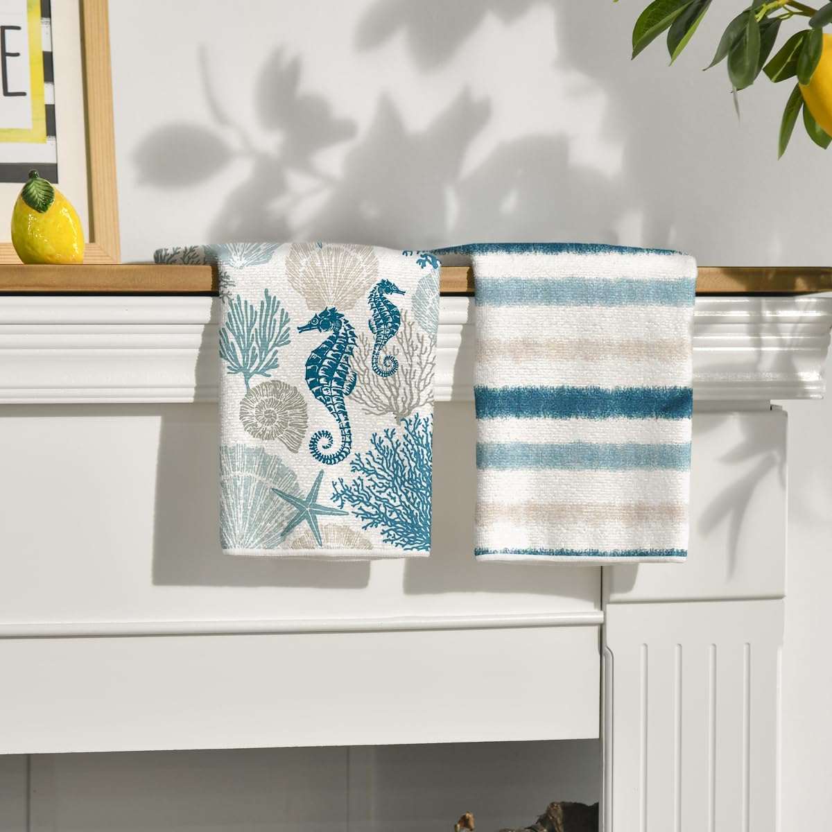 4Pcs, Striped Coral Seahorse S - đánh giá và giá Home Textiles Towel