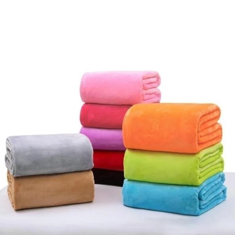 70*100cm Soft Flannel Throw Bl - đánh giá và giá Home Textiles Bedding