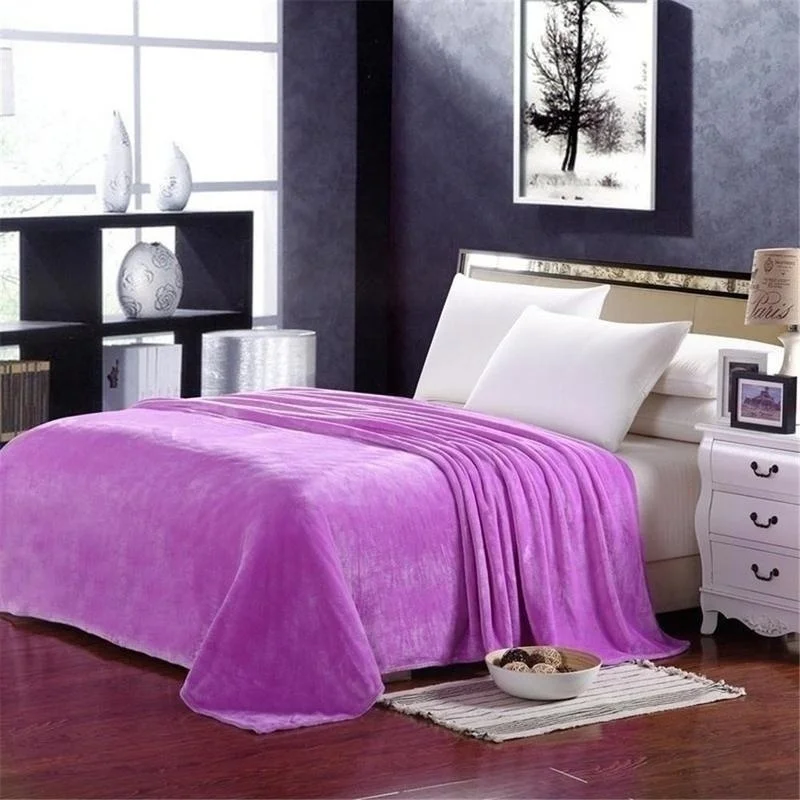 70*100cm Soft Flannel Throw Bl - đánh giá và giá Home Textiles Bedding