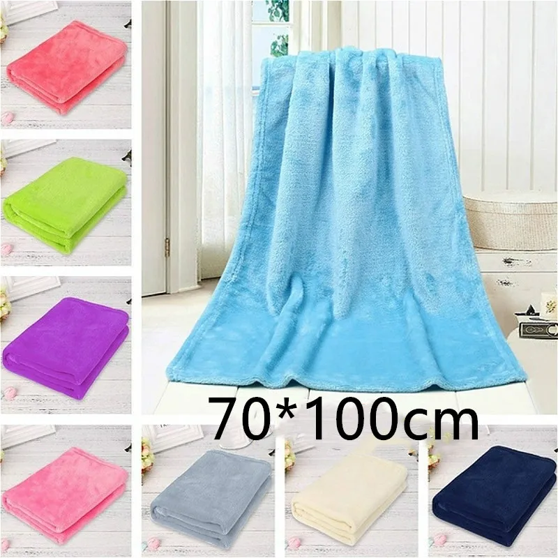70*100cm Soft Flannel Throw Bl - đánh giá và giá Home Textiles Bedding
