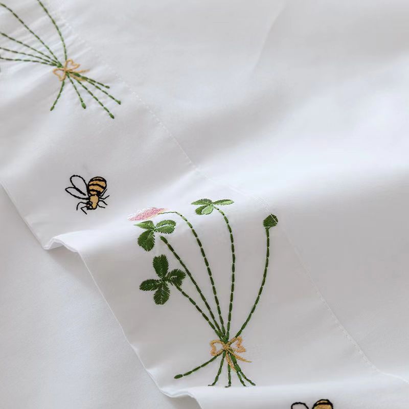 Pure White Bedding Sheet Flora - đánh giá và giá Home Textiles Bedding