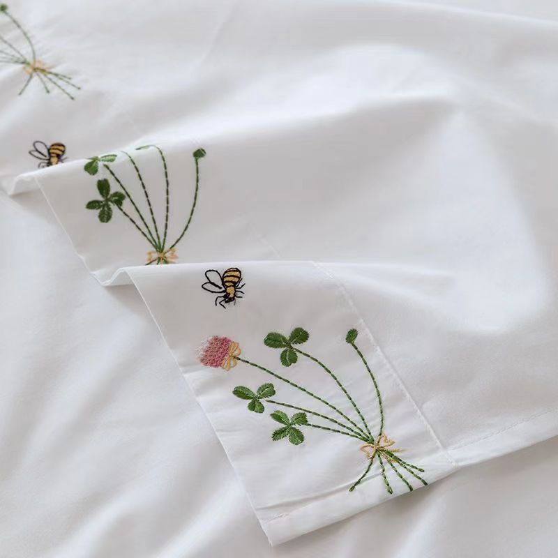 Pure White Bedding Sheet Flora - đánh giá và giá Home Textiles Bedding