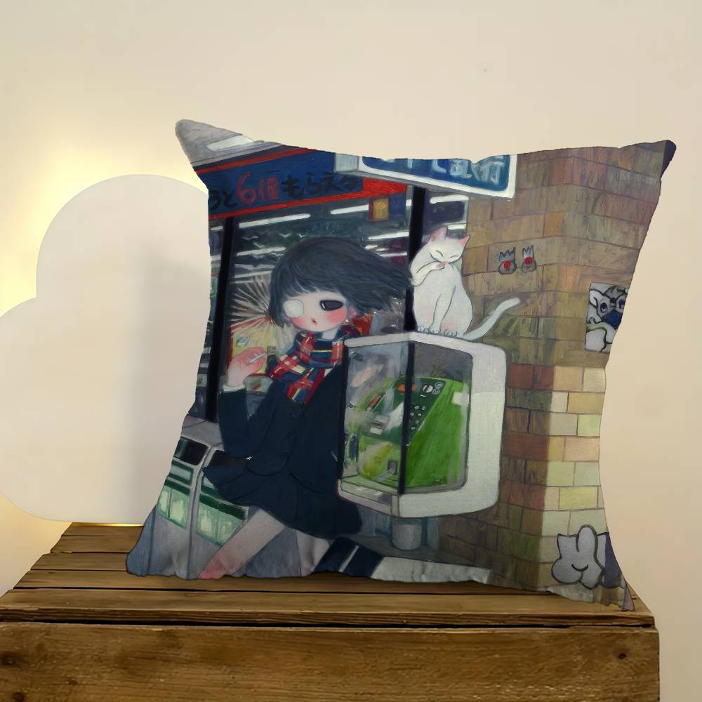 Art Aya Takano Girl  Pillow An - đánh giá và giá Aya Home Textiles
