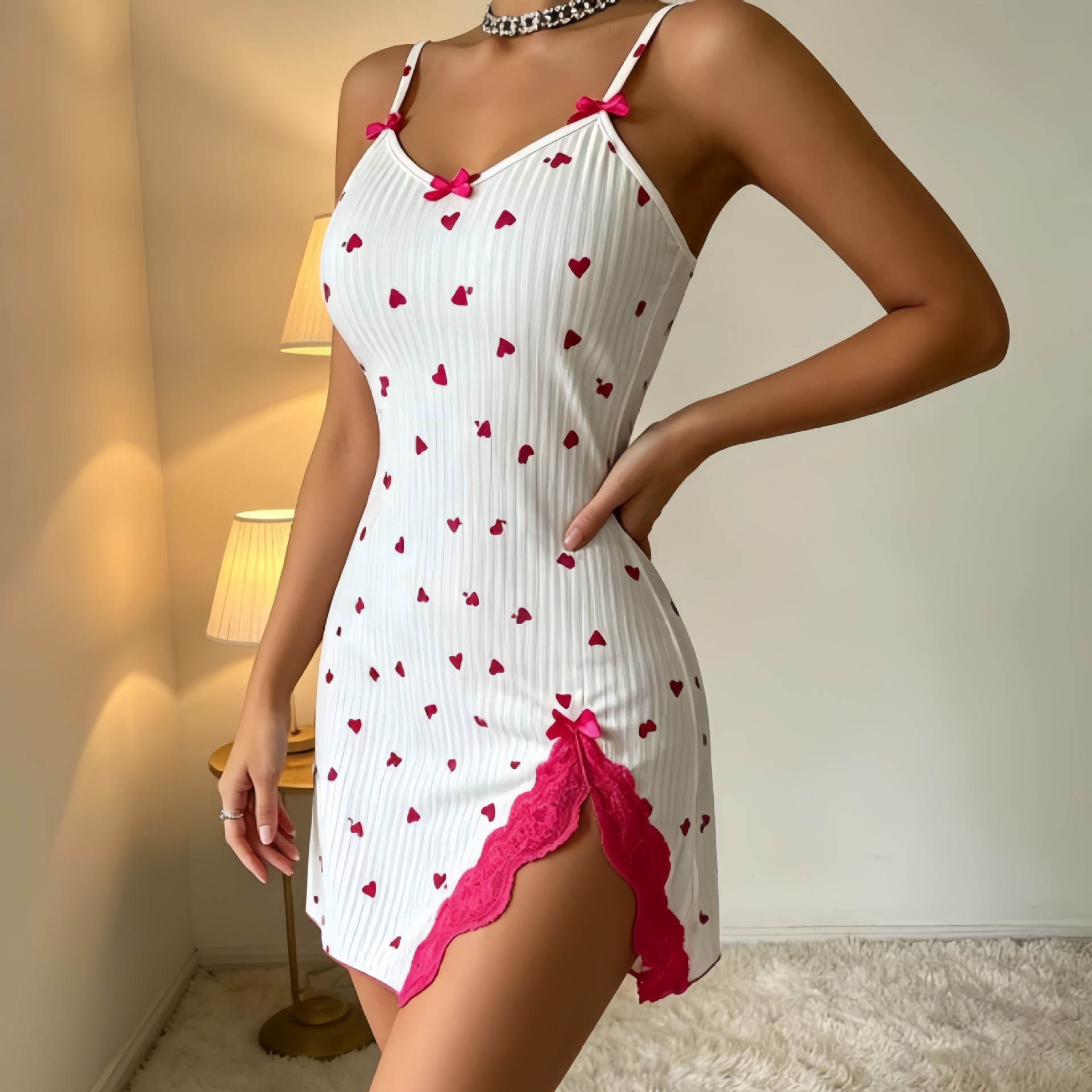 Lace Sexy Women's Pajamas Mini - đánh giá và giá Home Textiles Store
