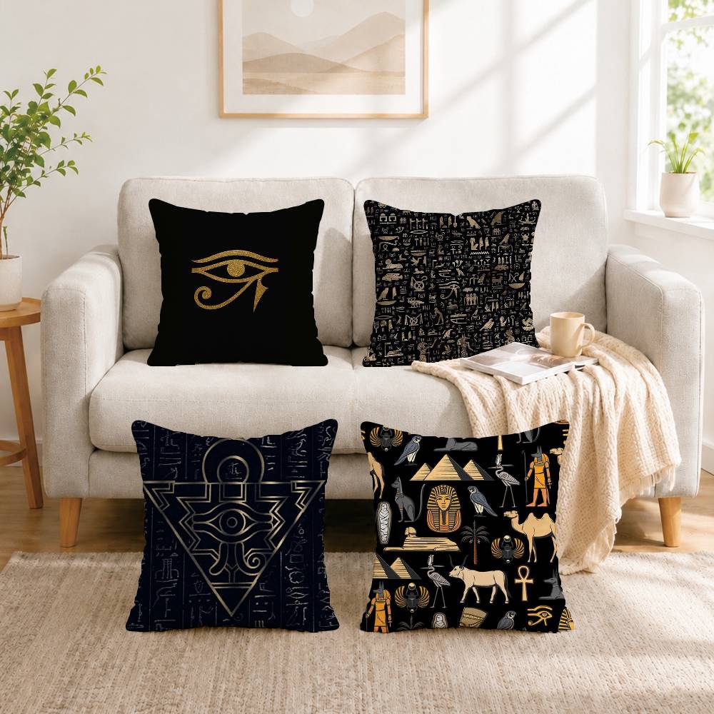 Ancient Egypt hieroglyph Squar - đánh giá và giá Home Textiles Egypt