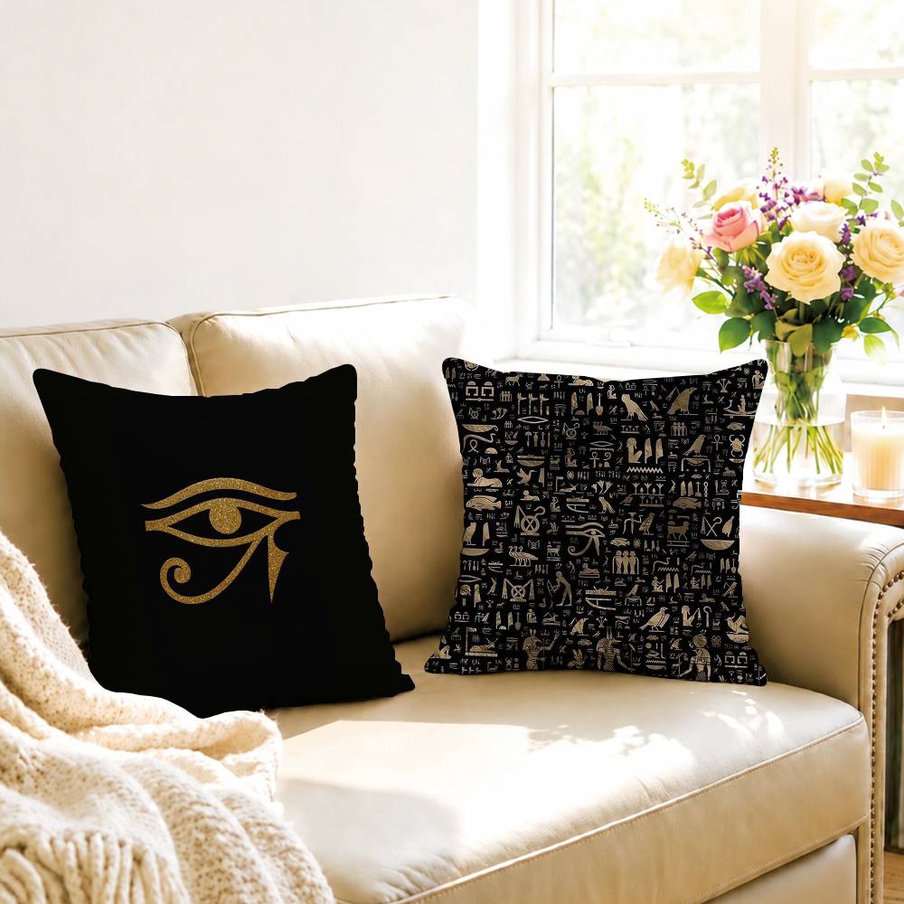 Ancient Egypt hieroglyph Squar - đánh giá và giá Home Textiles Egypt